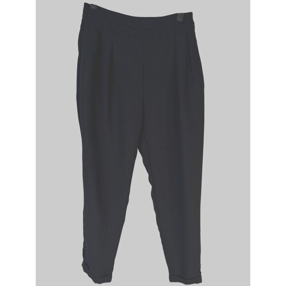 2/$30 ZARA Basic M Black Straight Leg Dress Pants With Cuffs - Picture 8 of 12